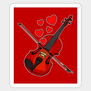 Valentines Day Violin Player Violinist Anniversary Wedding Musician Magnet